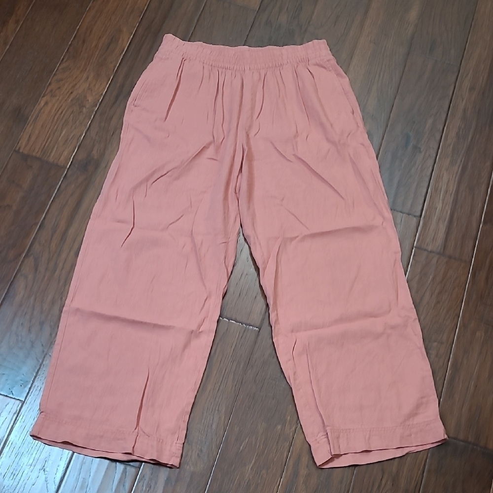 Old Navy Terracotta Linen Blend High-Rise Wide Leg Pants size Large